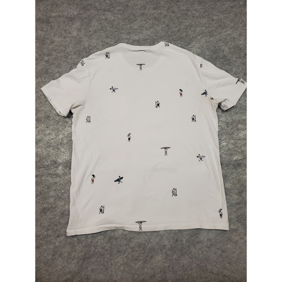 GAP Men's Medium White Essential Crew Shirt Surf Theme Short Sleeve Gap For Good - Picture 2 of 8